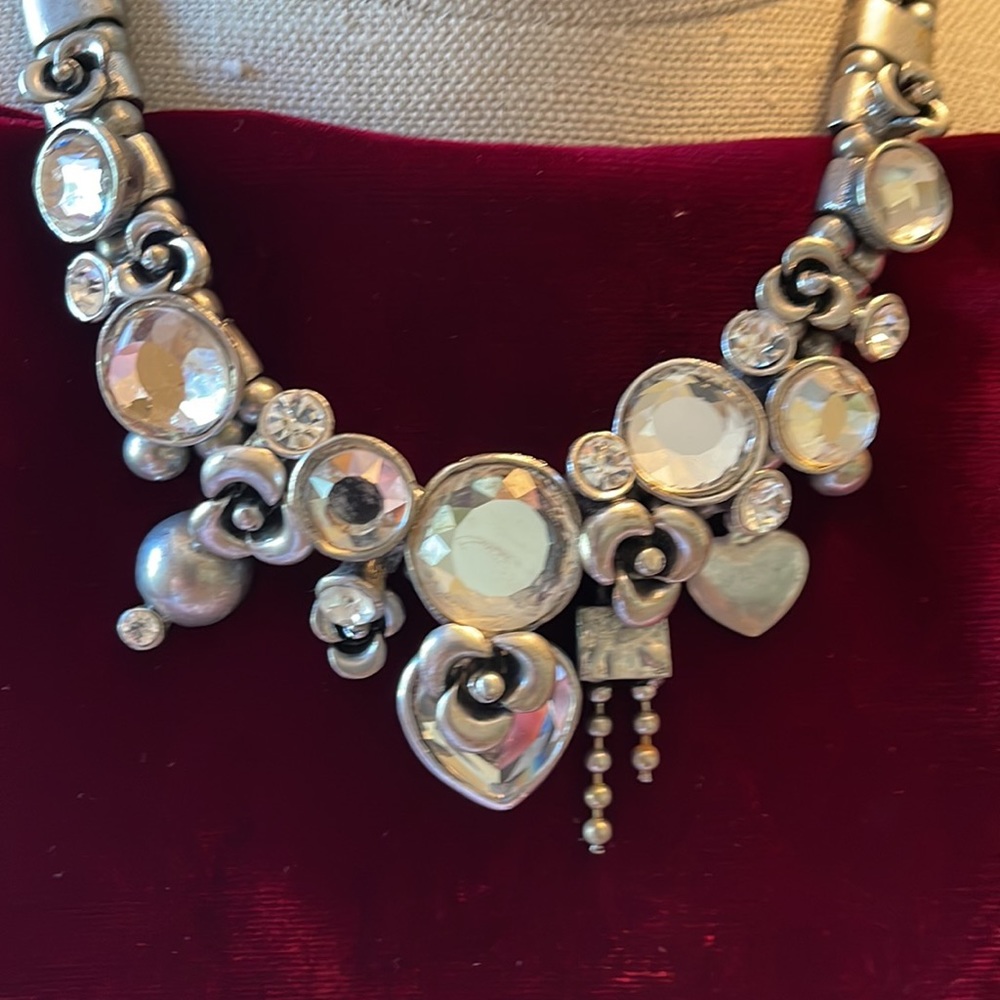 🌺 BOUTIQUE; STUNNING “Steampunk meets Crystal Goddess” Necklace by Designer CM! - Picture 2 of 9